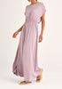 Paisie Maxi Dress with Cut Out in Lilac