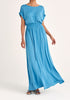 Paisie Maxi Dress with Cut Out in Blue