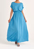 Paisie Maxi Dress with Cut Out in Blue