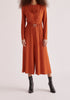 Paisie Ruched Modal Jumpsuit in Burnt Orange