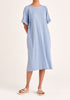 Paisie Relaxed Fit Dress with Back Tie in Blue