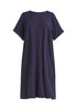 Paisie Relaxed Fit Dress with Back Tie in Navy Cut Out