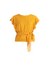 Paisie Polka Dot Two-Way Top in Yellow and White Cut Out