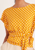 Paisie Polka Dot Two-Way Top in Yellow and White Close Up