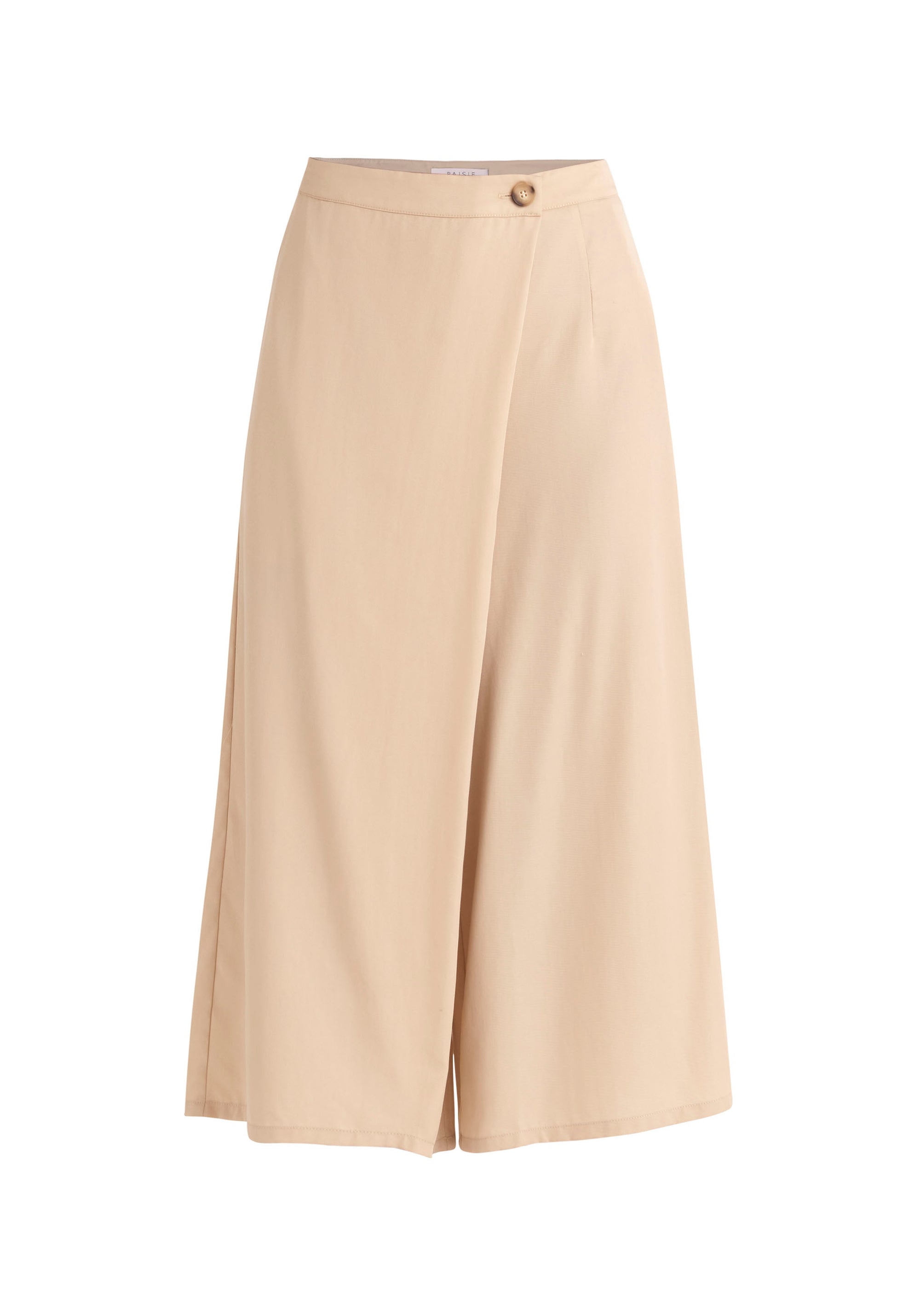 Paisie Tencel Wrap Culottes in Beige Cut Out