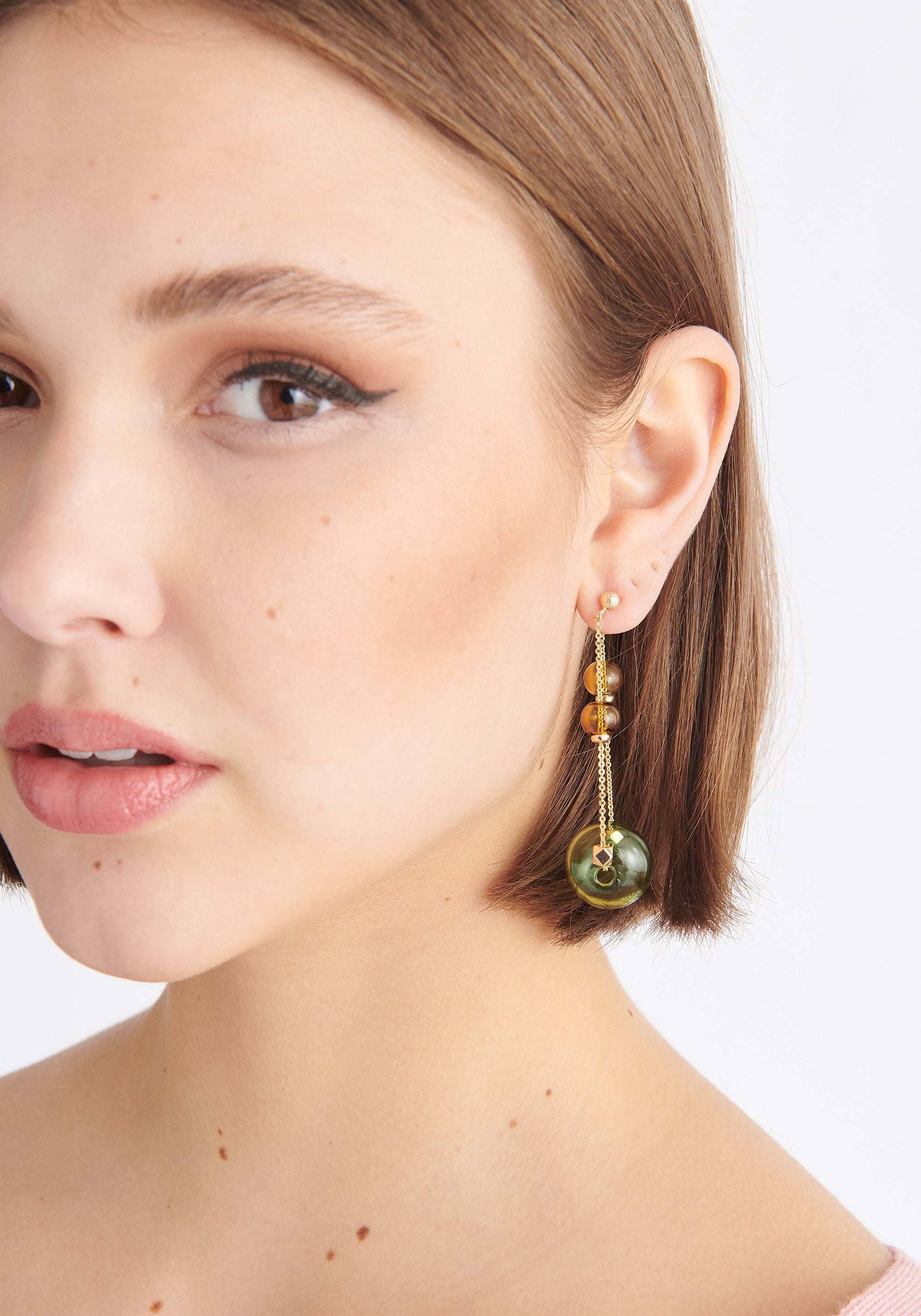 Paisie Double Chain Earrings