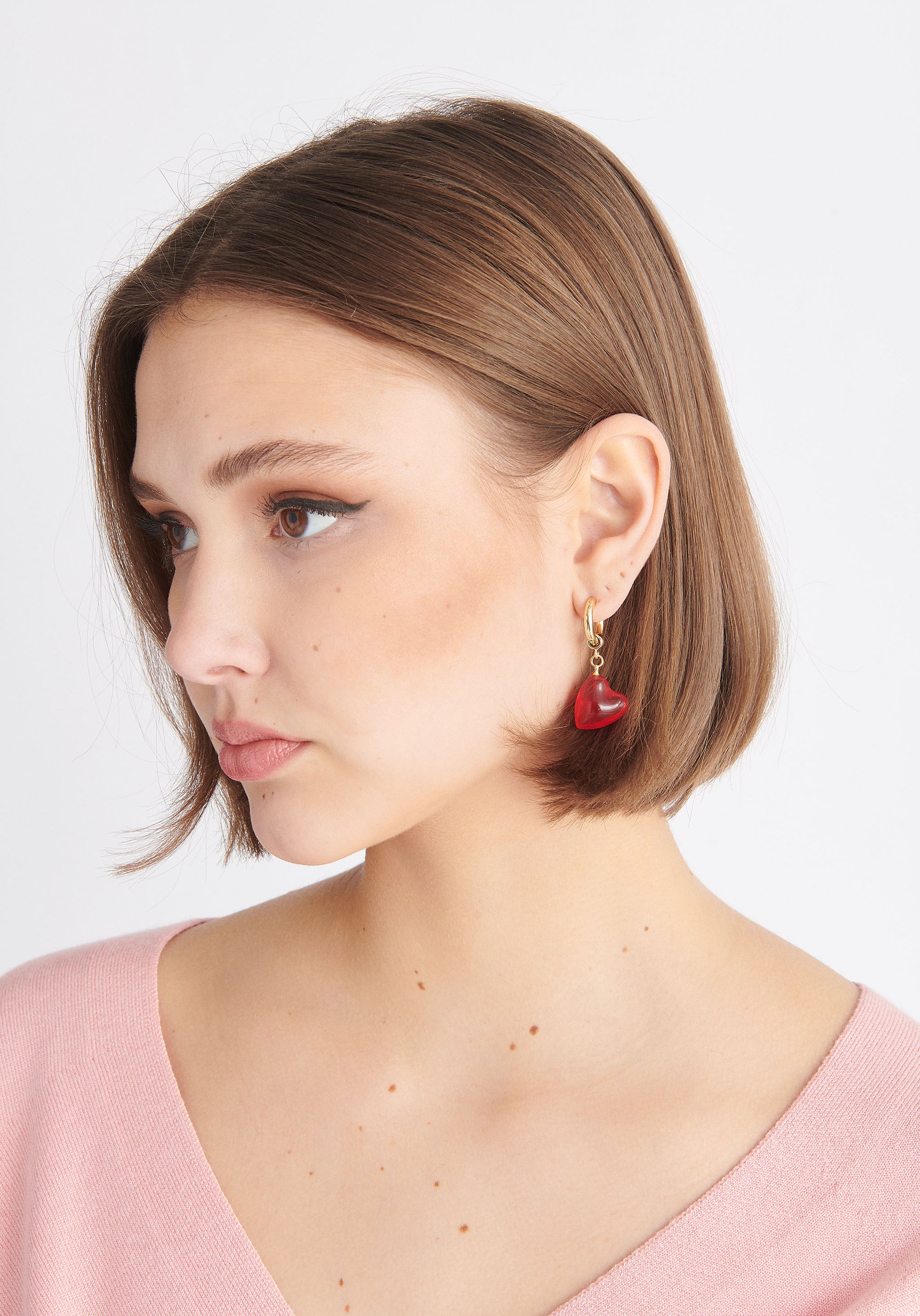 Paisie Dangling Heart Earrings