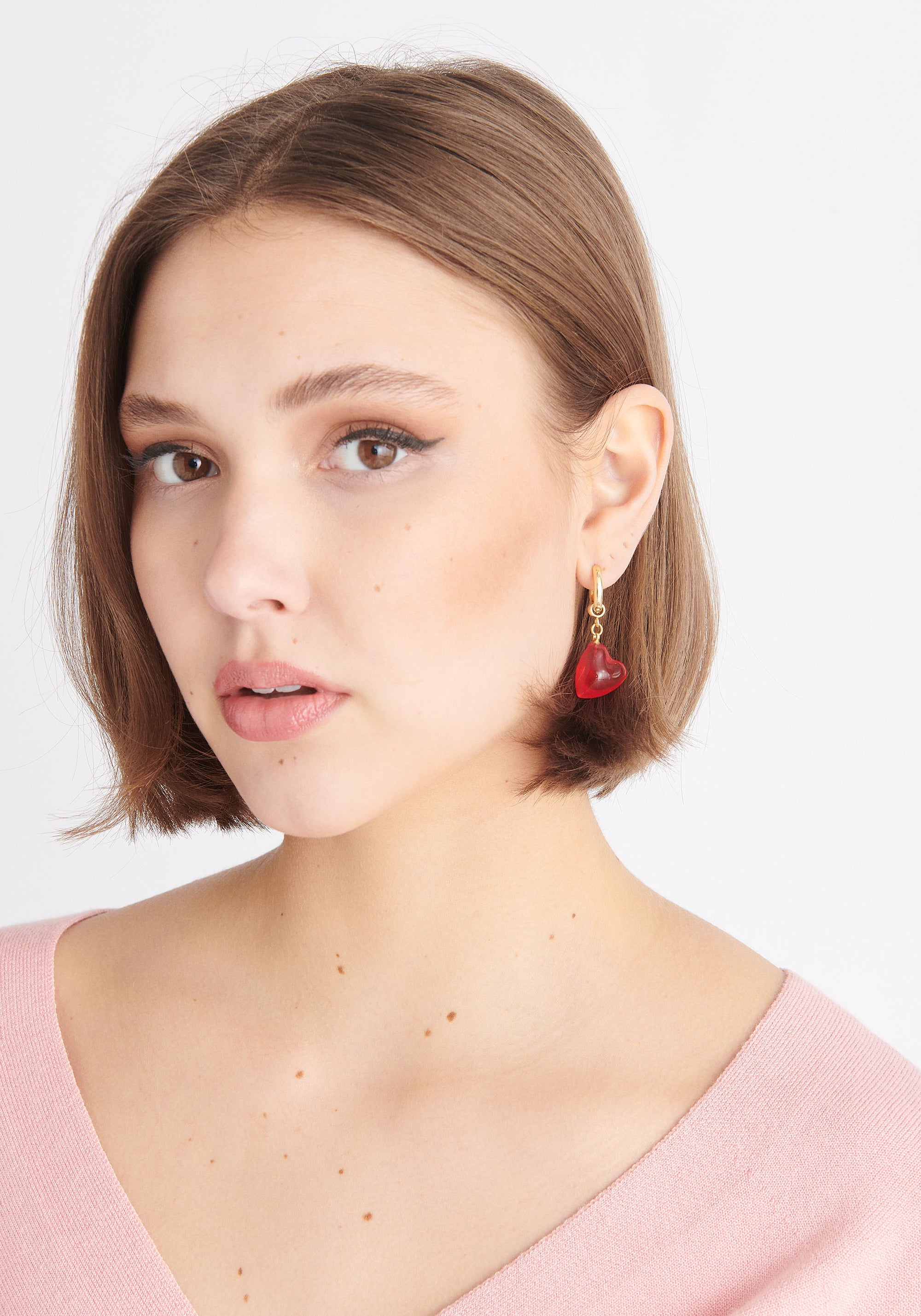 Paisie Dangling Heart Earrings