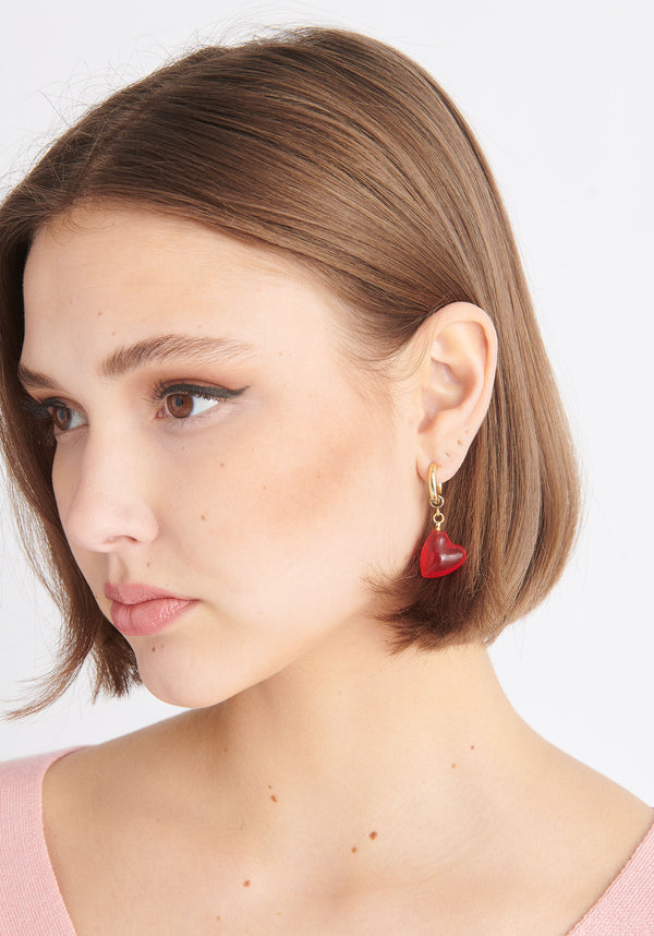 Paisie Dangling Heart Earrings
