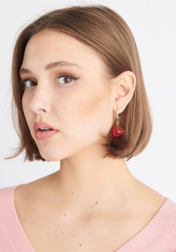 Paisie Dangling Heart Earrings