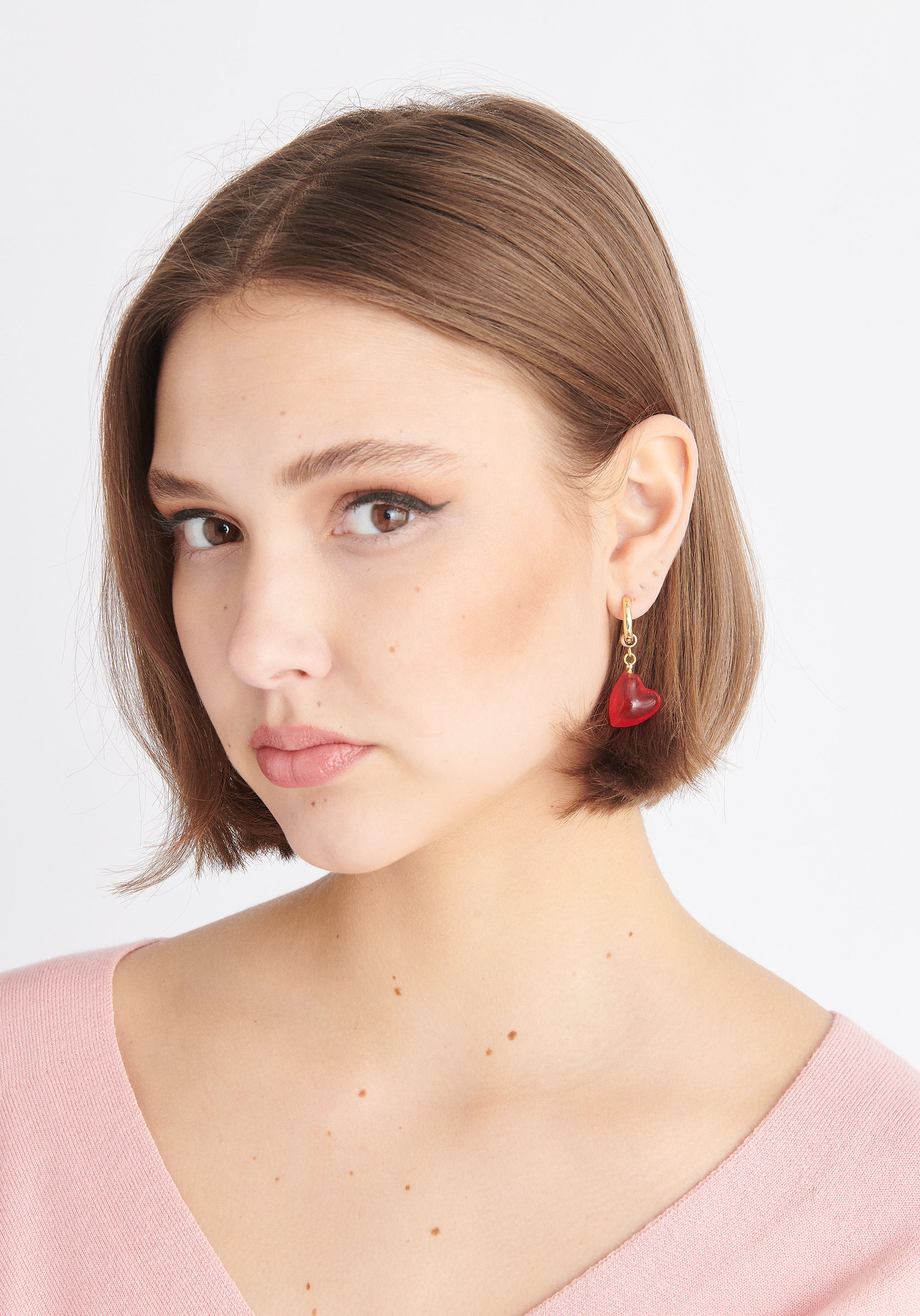 Paisie Dangling Heart Earrings
