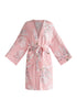 Paisie Floral Kimono Robe in Pink Cut Out