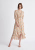 Paisie Floral Dip Hem Wrap Dress