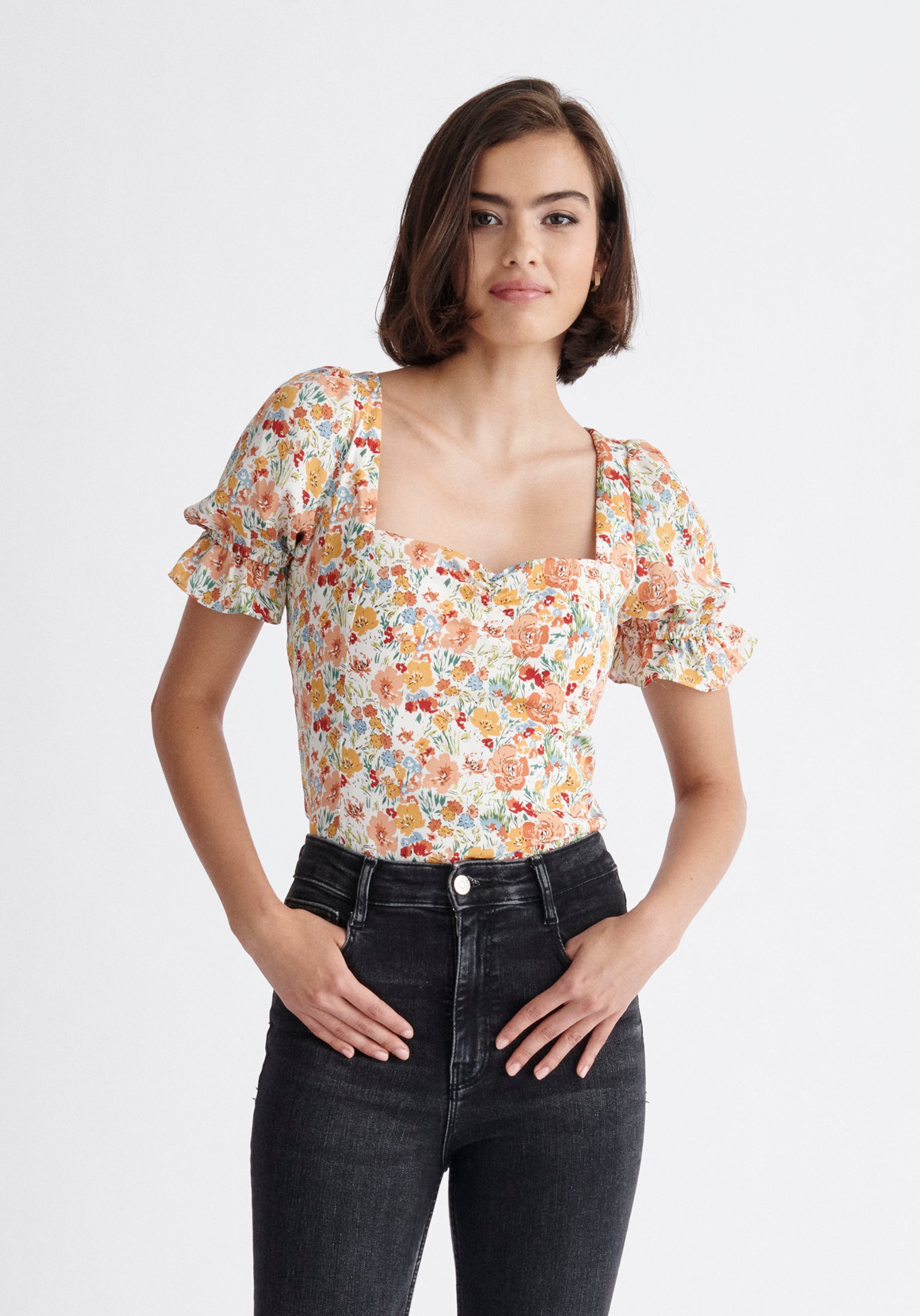Paisie Floral Sweetheart Top