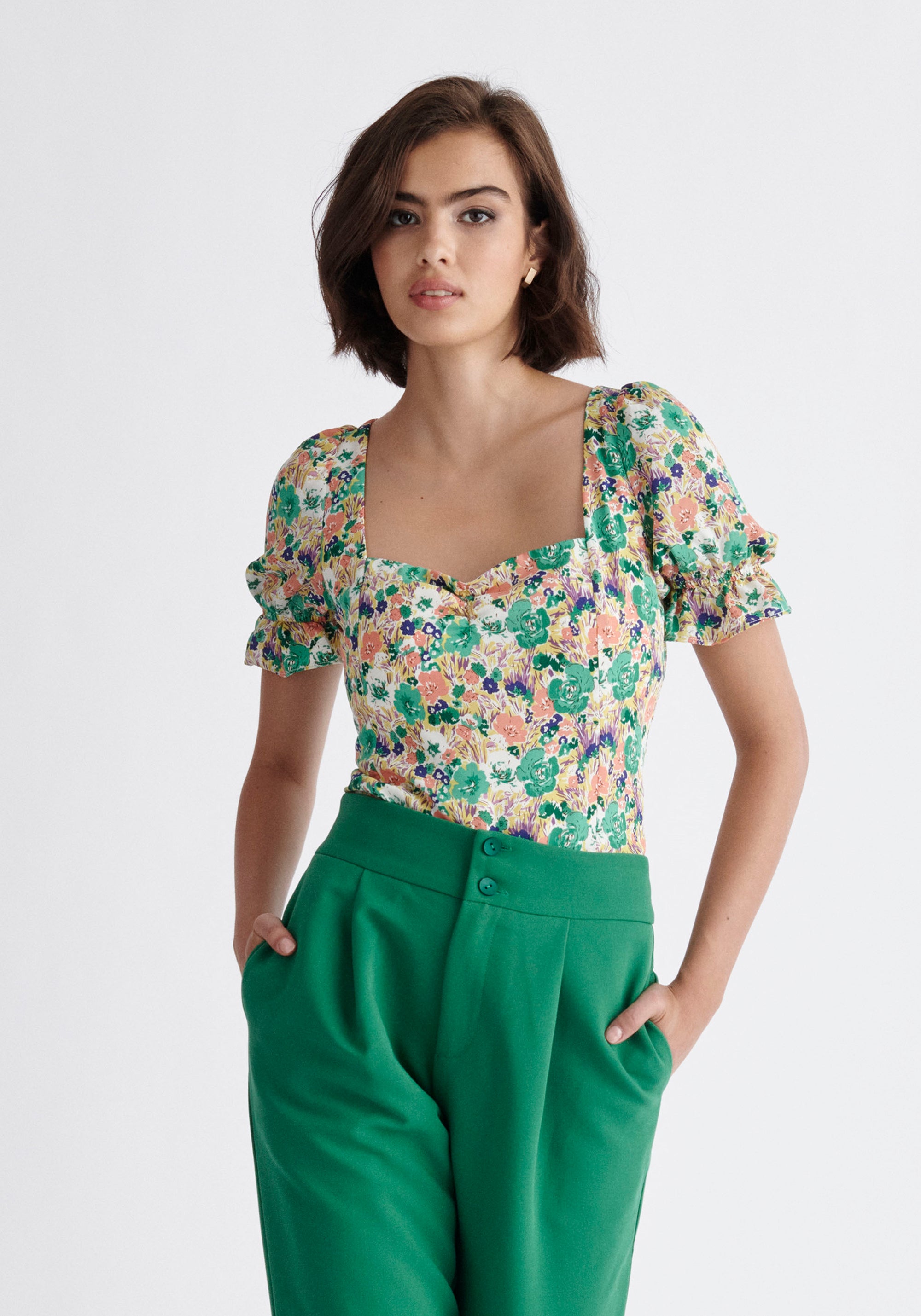 Paisie Floral Sweetheart Top