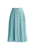 Paisie Midi Button Skort in Teal Cut Out