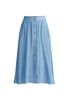Paisie Midi Button Skort in Light Blue Cut Out