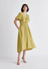 Paisie Midi Twist Dress in Green