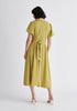 Paisie Midi Twist Dress in Green Back