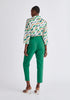 Paisie Belted Wave Print Blazer in Green Back