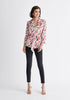 Paisie Belted Wave Print Blazer in Pink