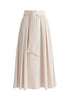 Paisie Maxi Tie Skirt in Beige Cut Out