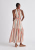 Paisie Striped Halterneck Maxi Dress Back