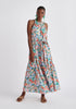Paisie Floral Halterneck Maxi Dress
