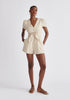 Paisie Linen Blend Playsuit in Oatmeal