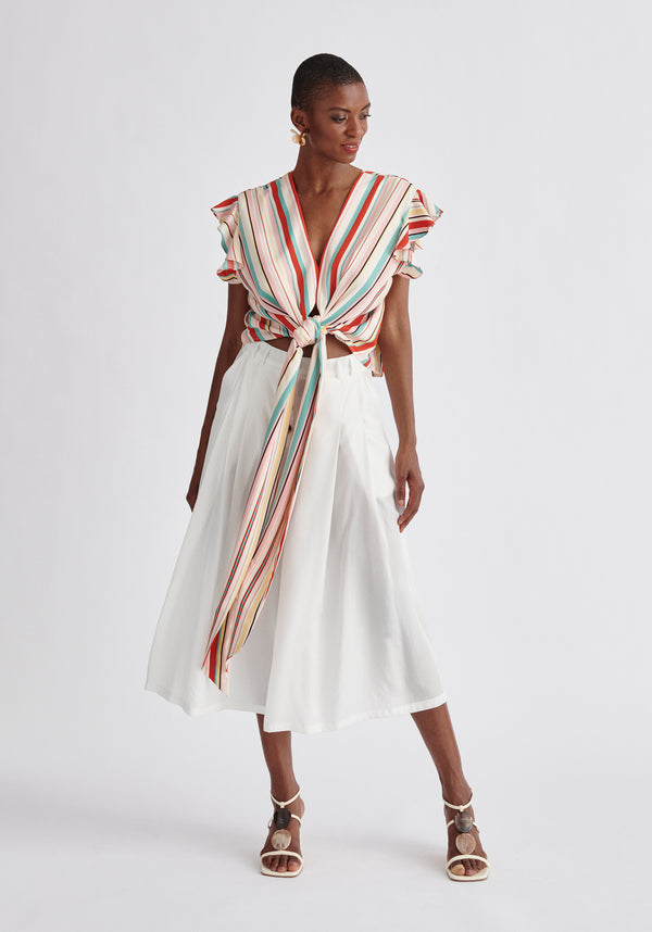Paisie Striped Multiway Top