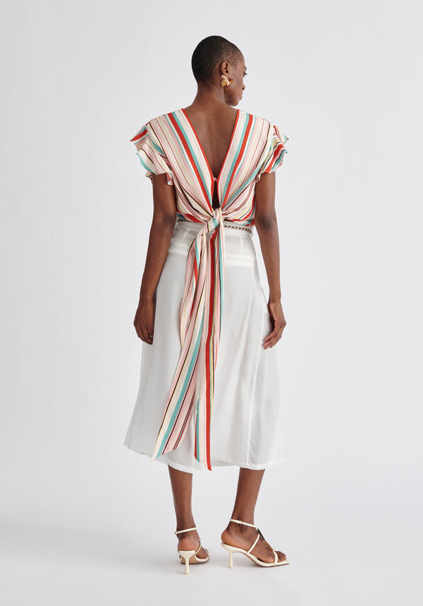 Paisie Striped Multiway Top Back