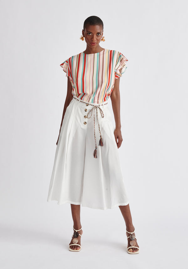 Paisie Striped Multiway Top