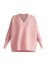 Paisie V-Neck Ribbed Jumper in Pink