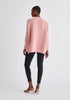 Paisie V-Neck Ribbed Jumper in Pink Back