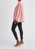 Paisie V-Neck Ribbed Jumper in Pink Side