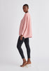 Paisie V-Neck Ribbed Jumper in Pink Side