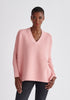 Paisie V-Neck Ribbed Jumper in Pink