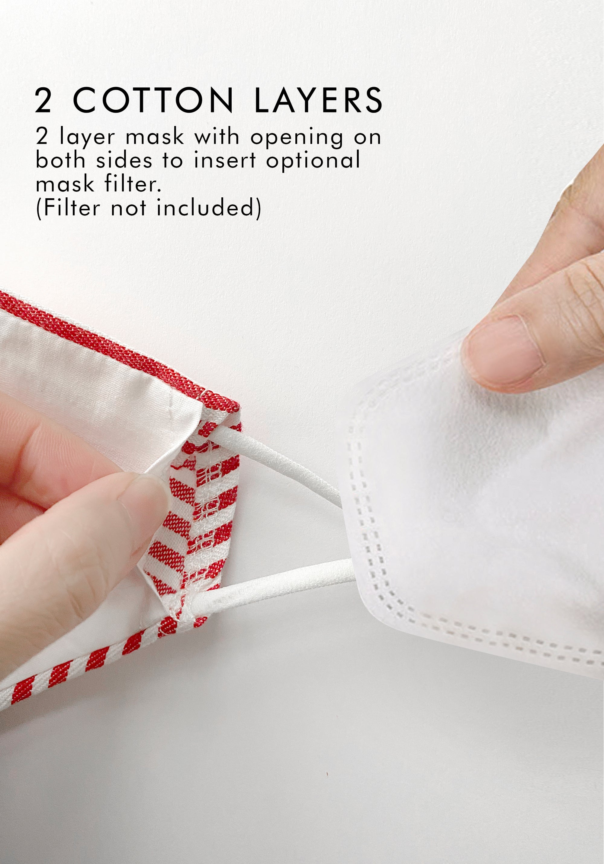 Paisie Adjustable Face Mask in Light Plum 2 layers