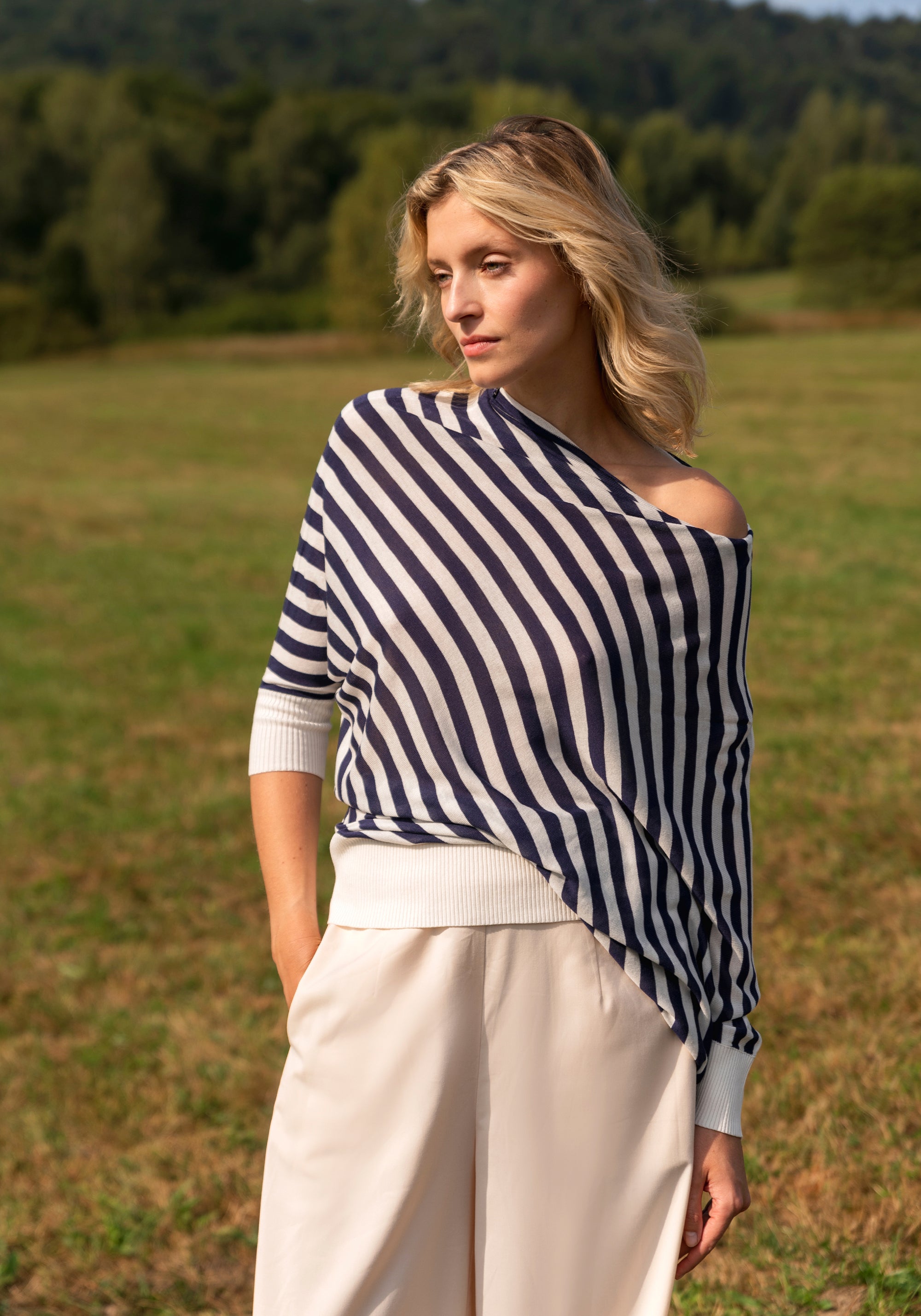 Draped Knit Top