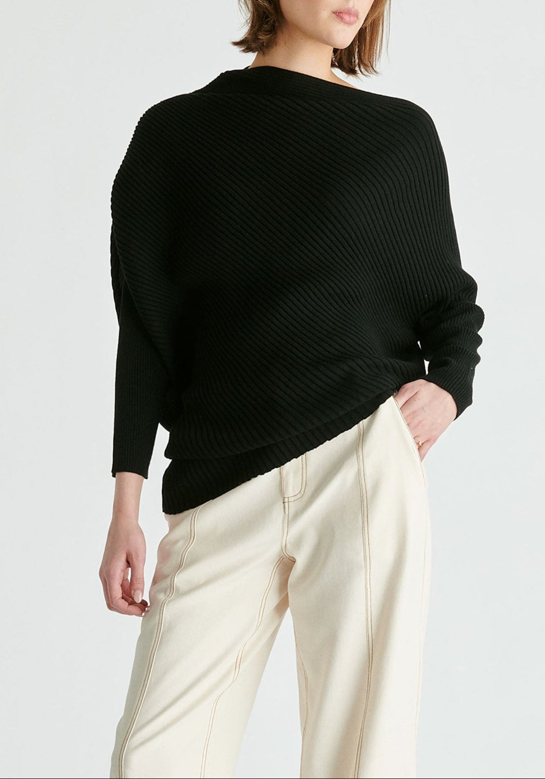 Draped Knitted Jumper