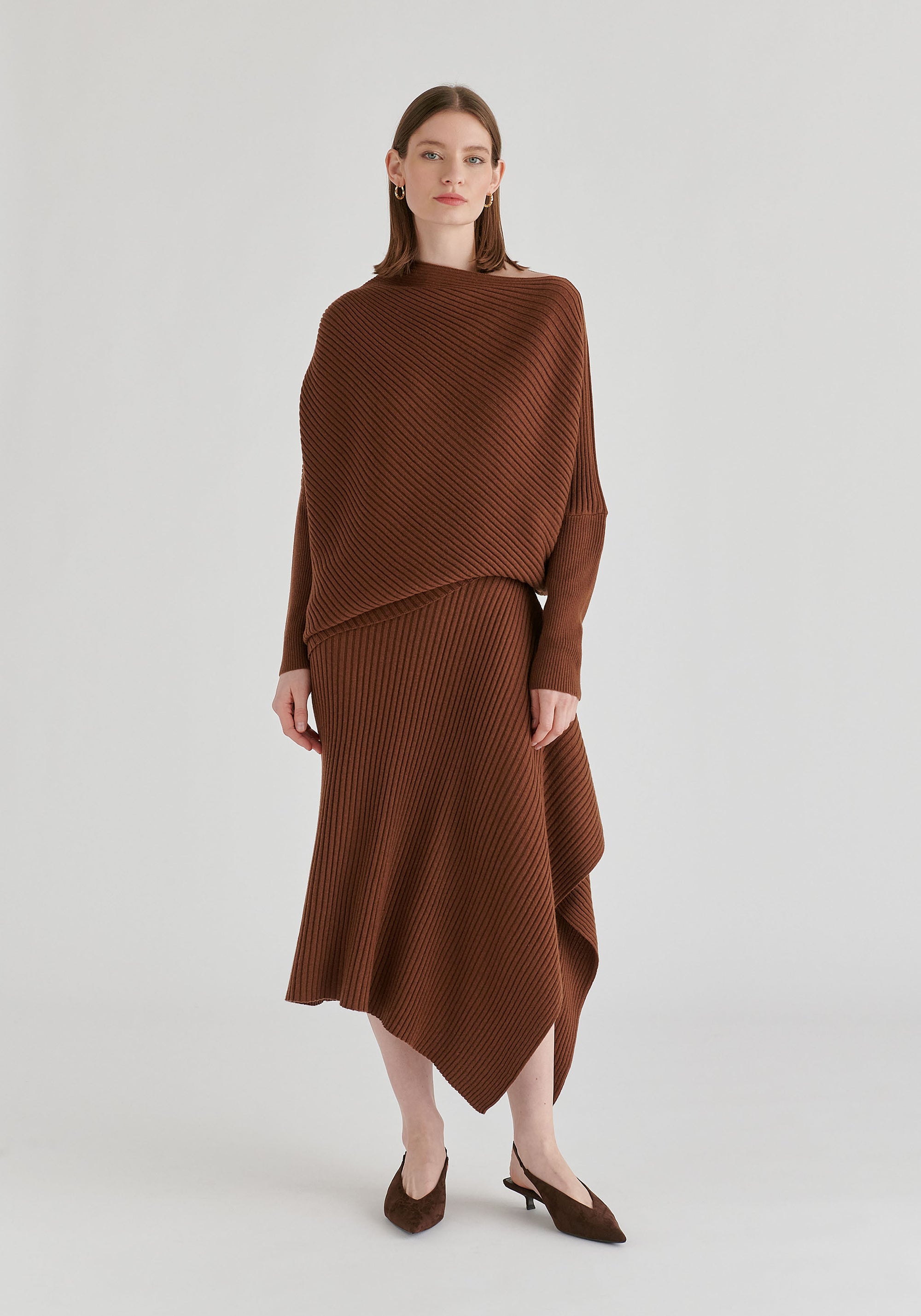 Draped Knitted Jumper