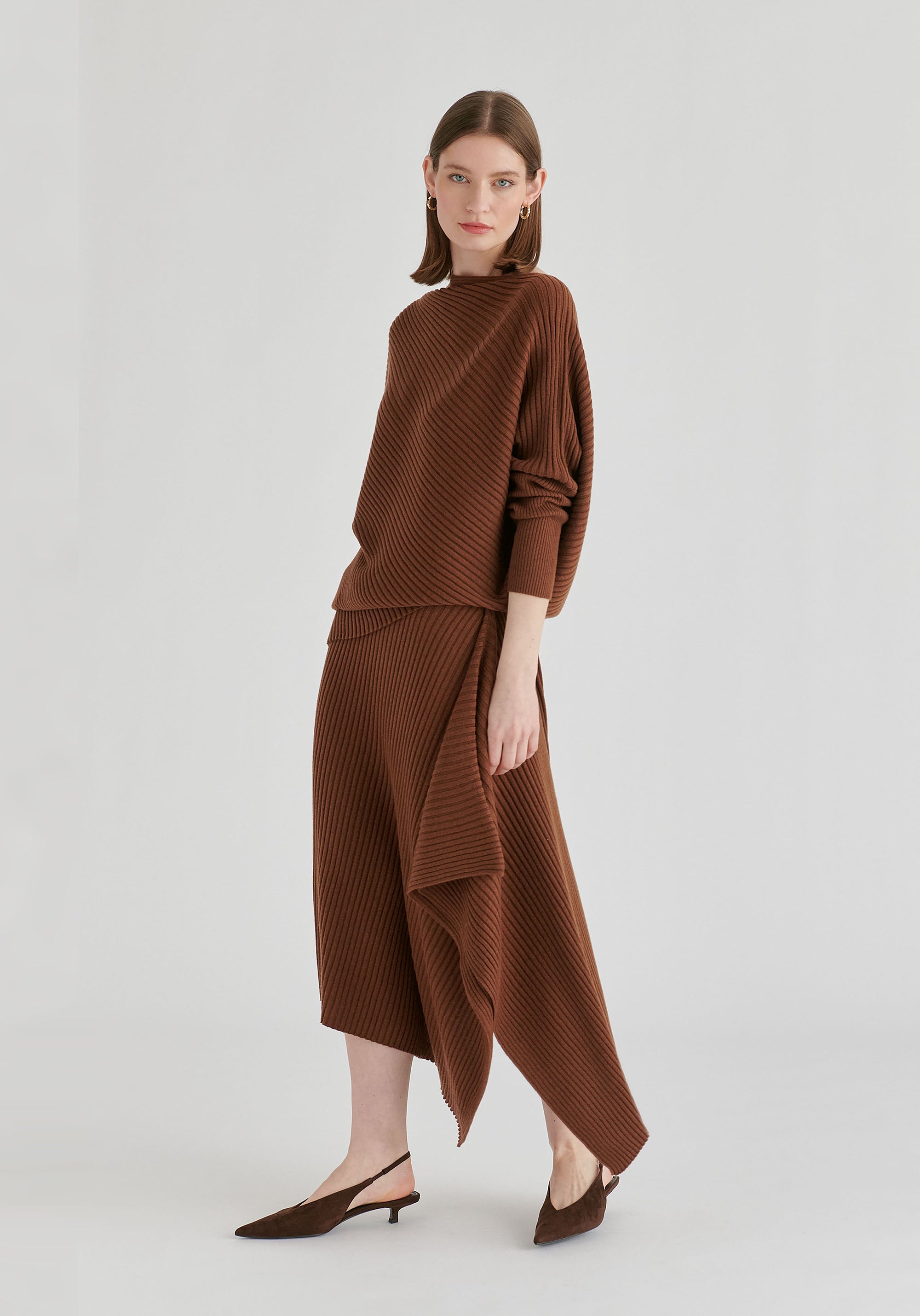 Draped Knitted Jumper