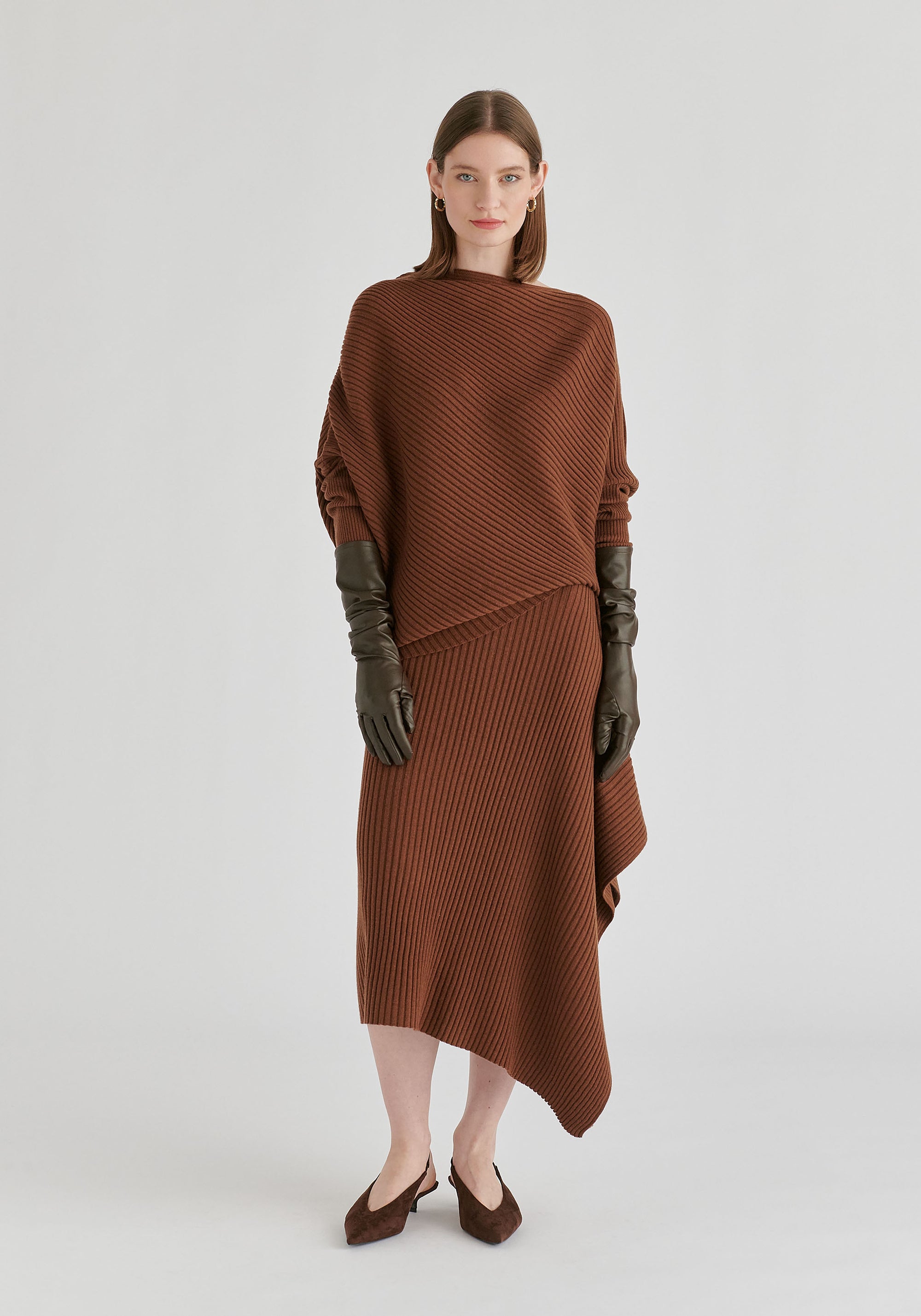 Draped Knitted Jumper