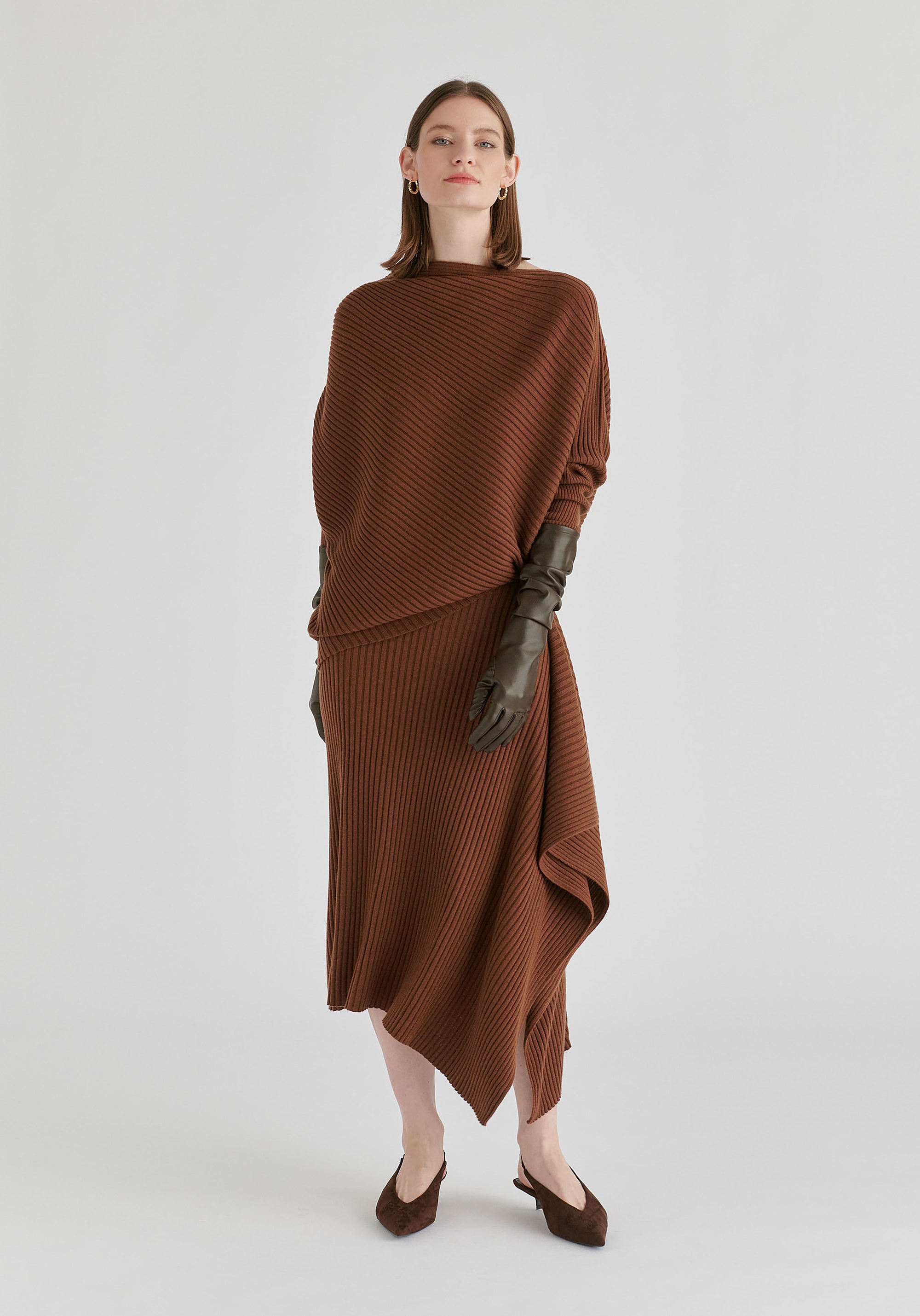 Draped Knitted Jumper