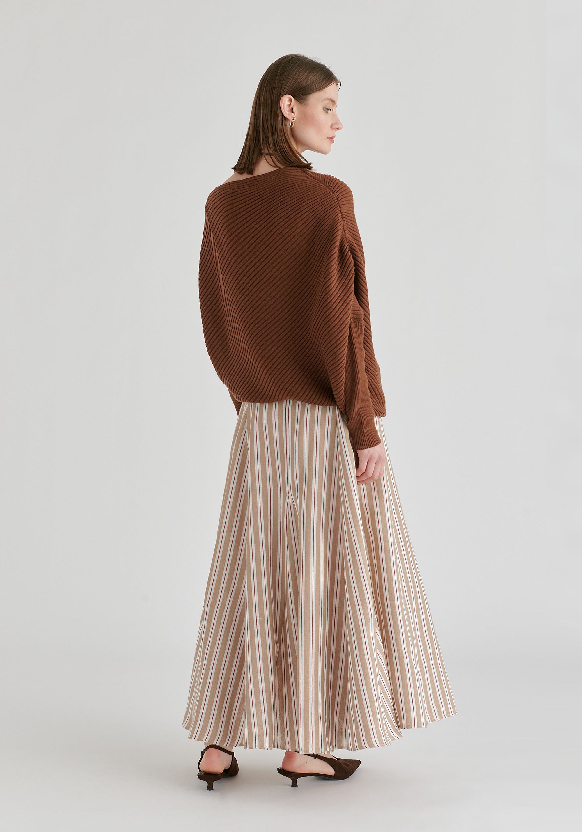 Draped Knitted Jumper