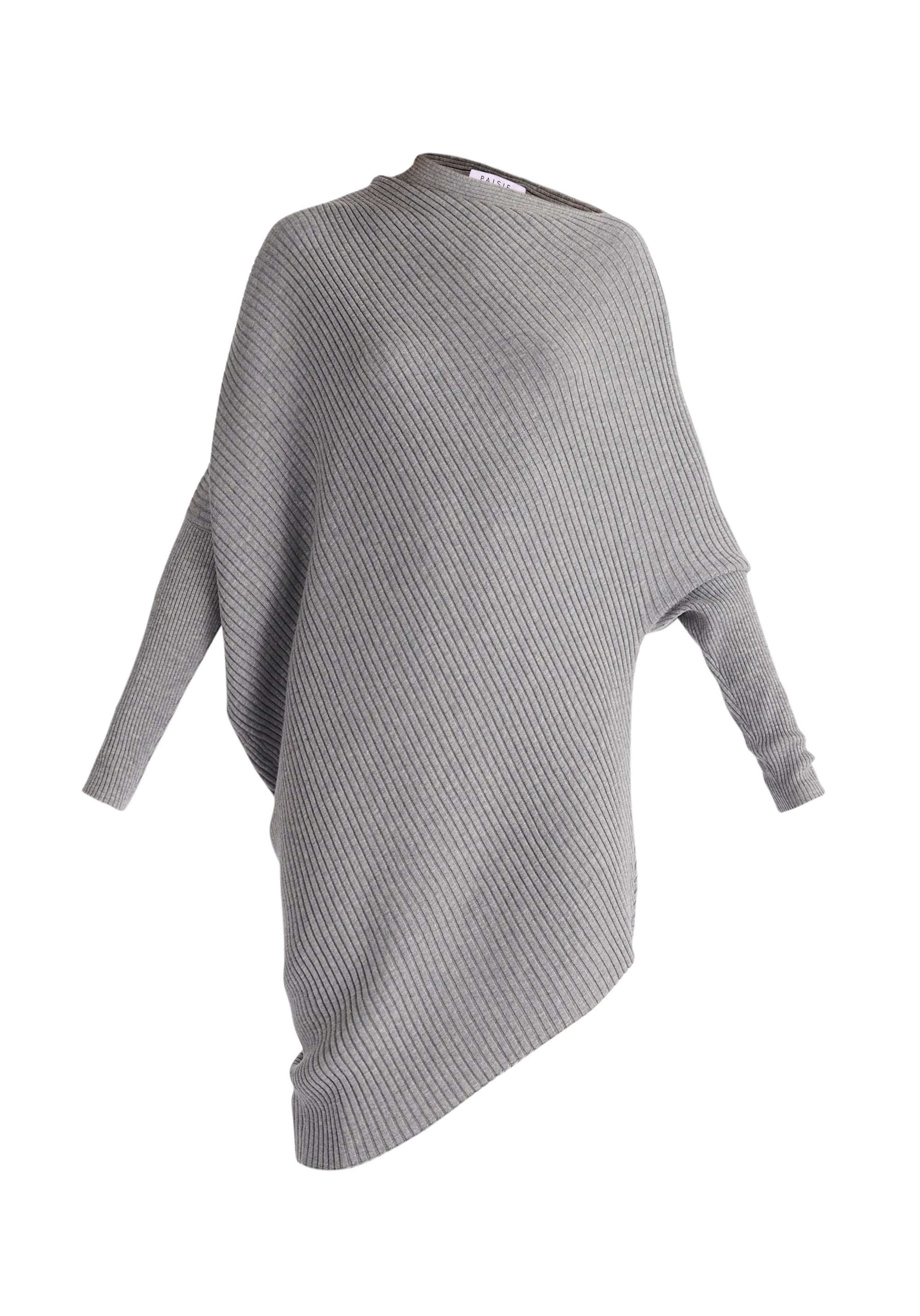 Paisie Draped Jumper Dress in Grey Cut Out