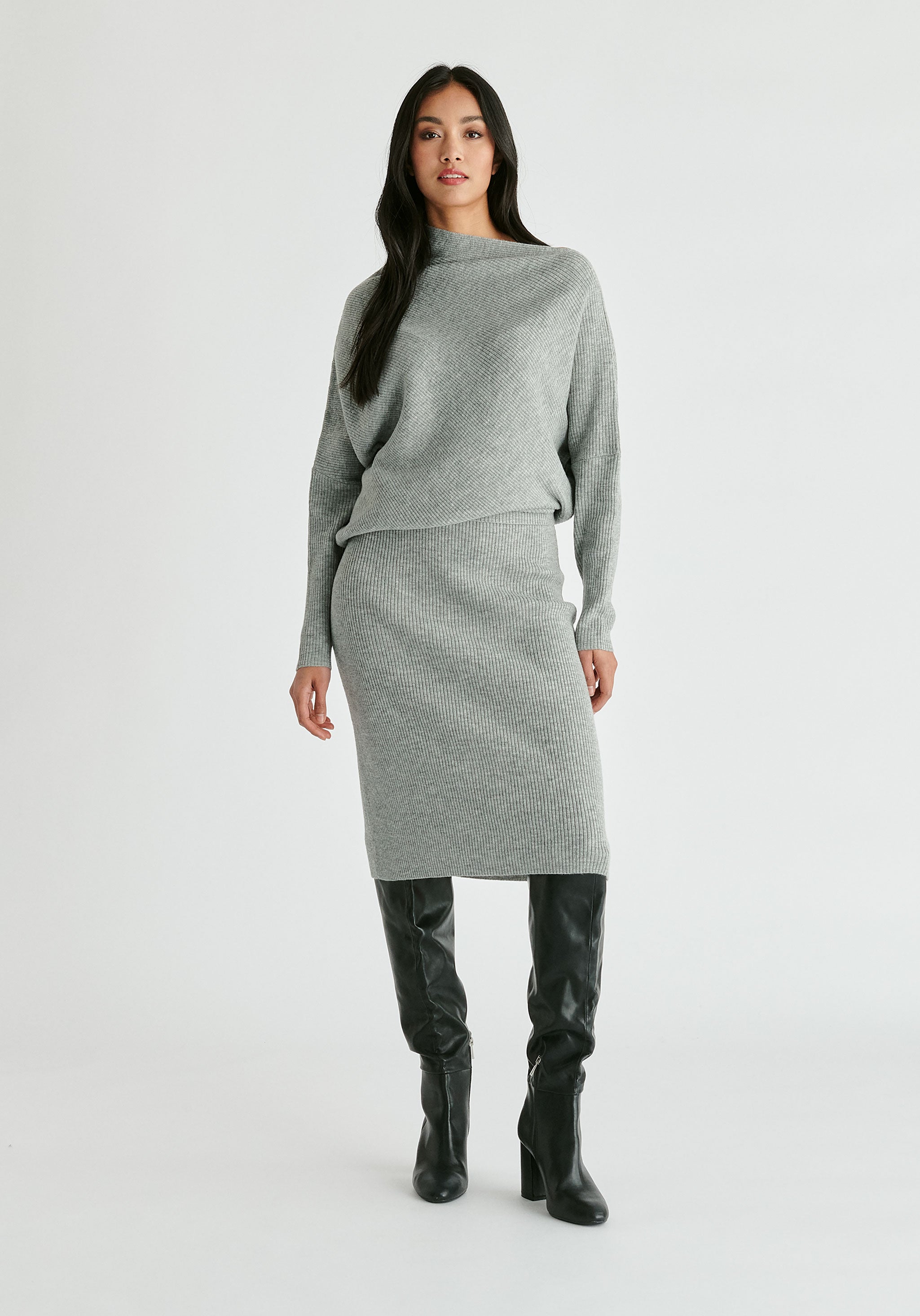 Draped Knitted Dress
