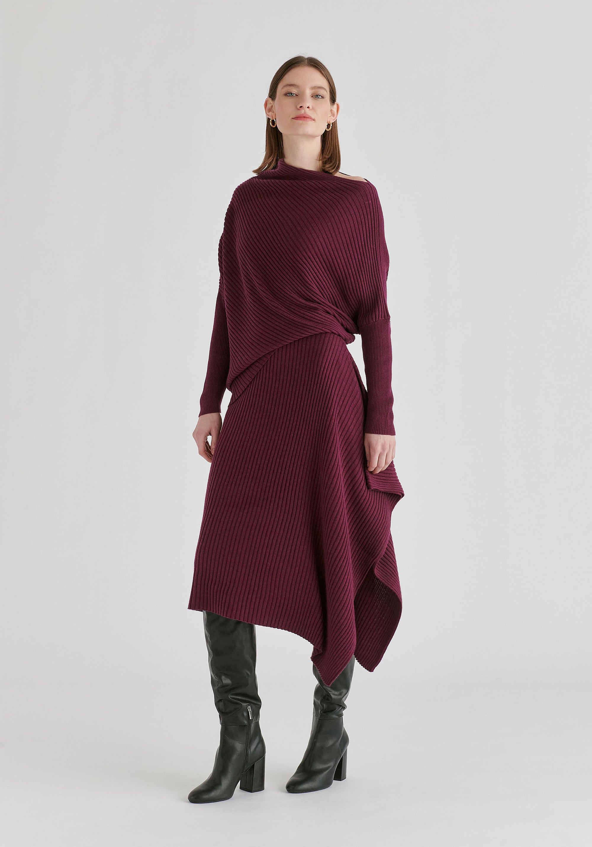 Draped Knitted Skirt