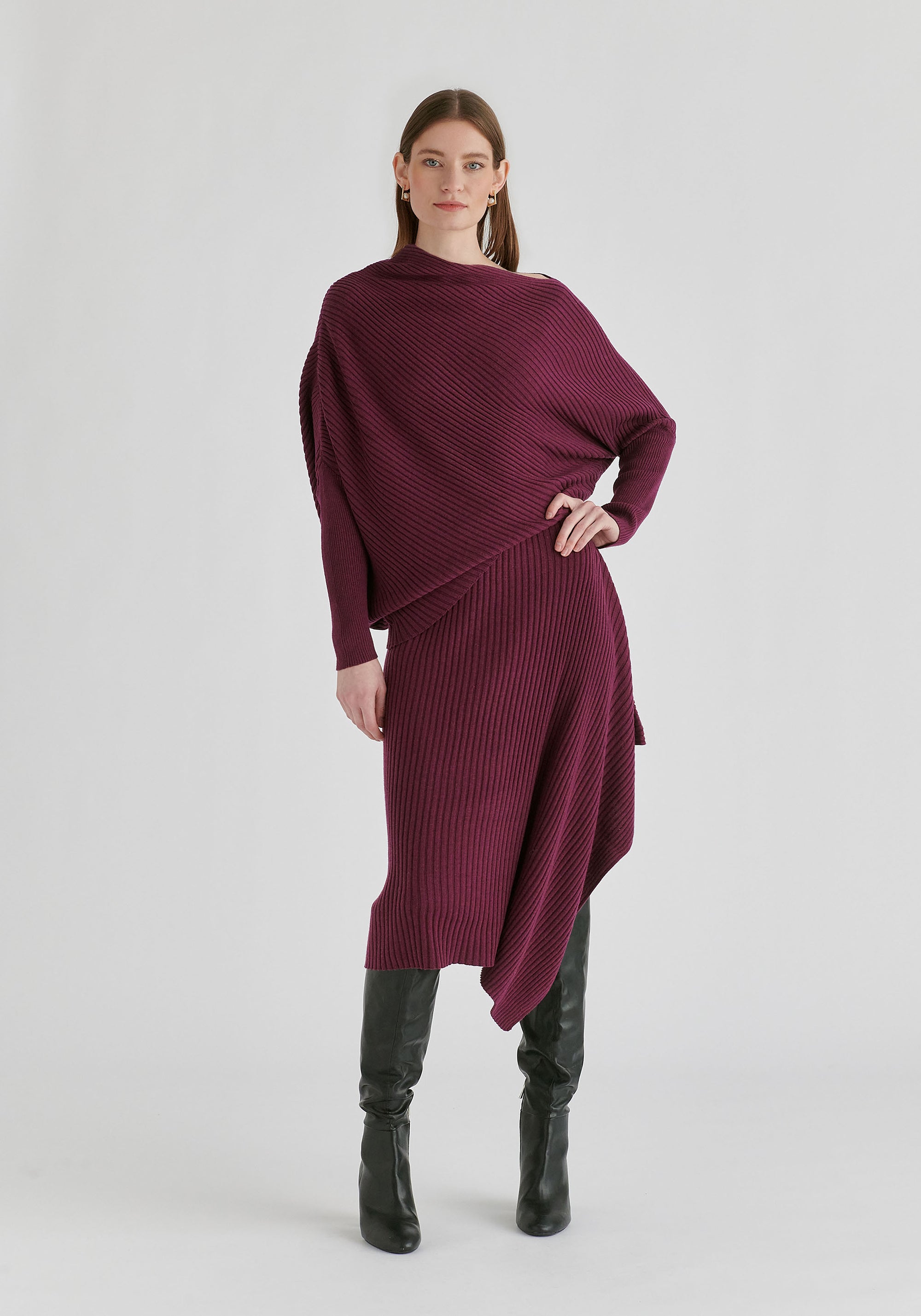 Draped Knitted Skirt