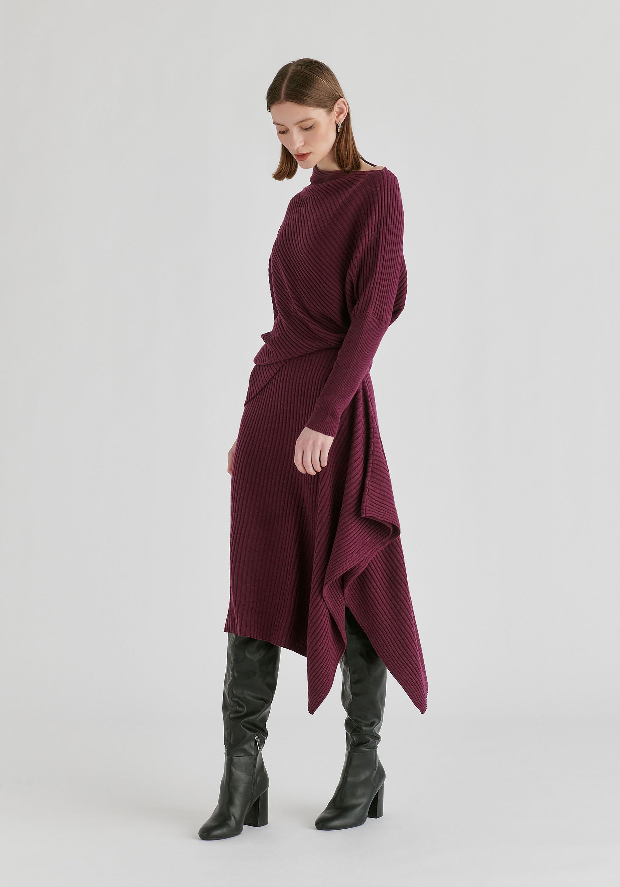 Draped Knitted Skirt